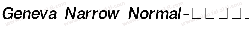 Geneva Narrow Normal字体转换